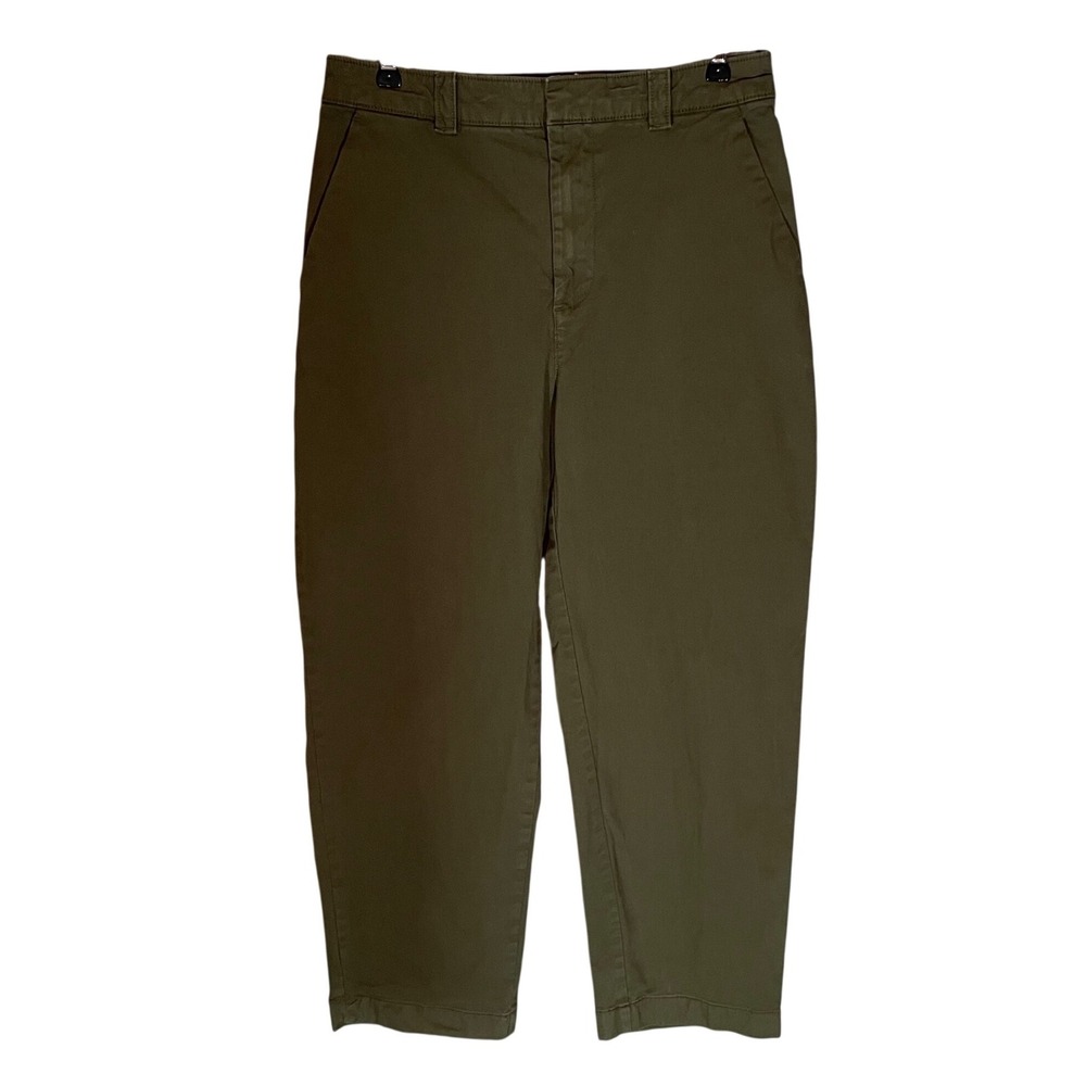 Gap Women 4 Straight Up Khaki High Rise Straight Leg Ankle Pants 2 pairs
